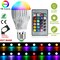 9W Rgb Led Light Bulb E27 With Remote 16 Colors Adjustable Brightness 50K Hours